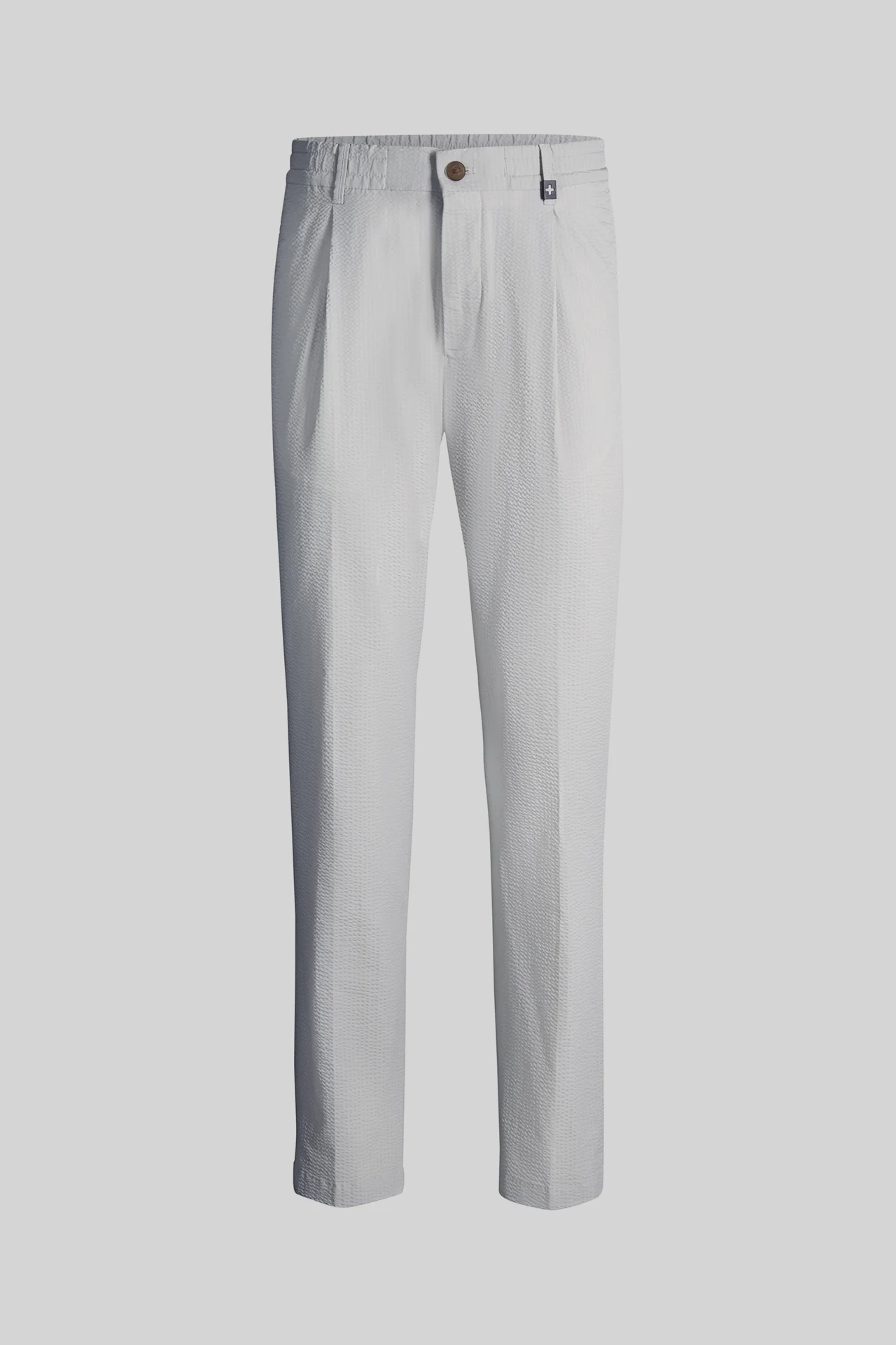 Flex Cross Crêpe-Bundfaltenhose Lui, hellgrau