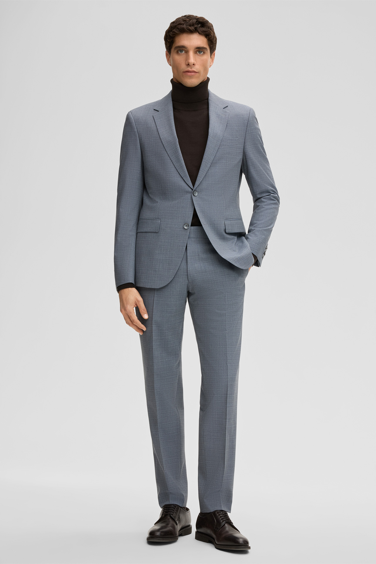 Kostuum Aidan-Melwin, blauw gemêleerd