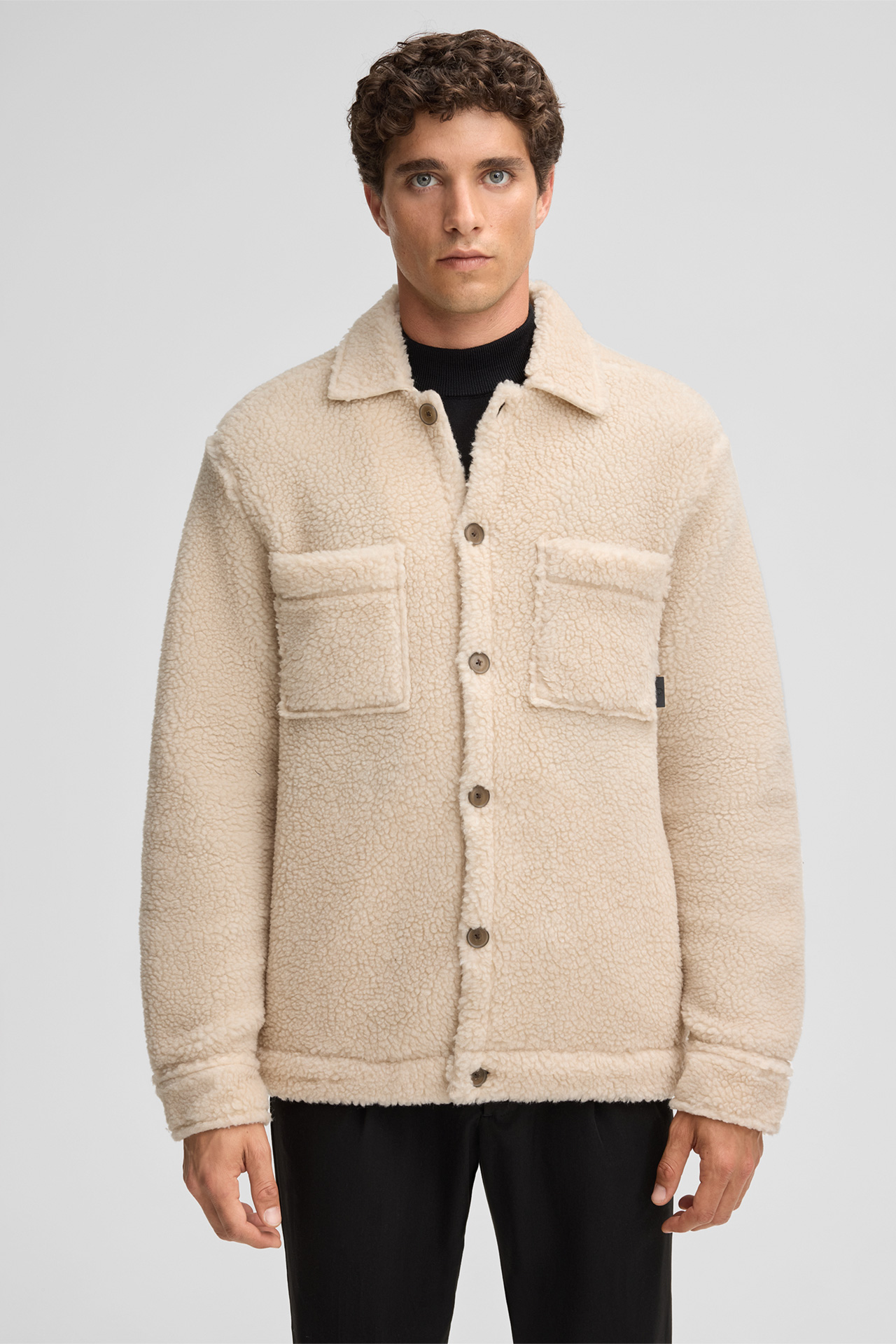 Teddy-Overshirt Norin, beige