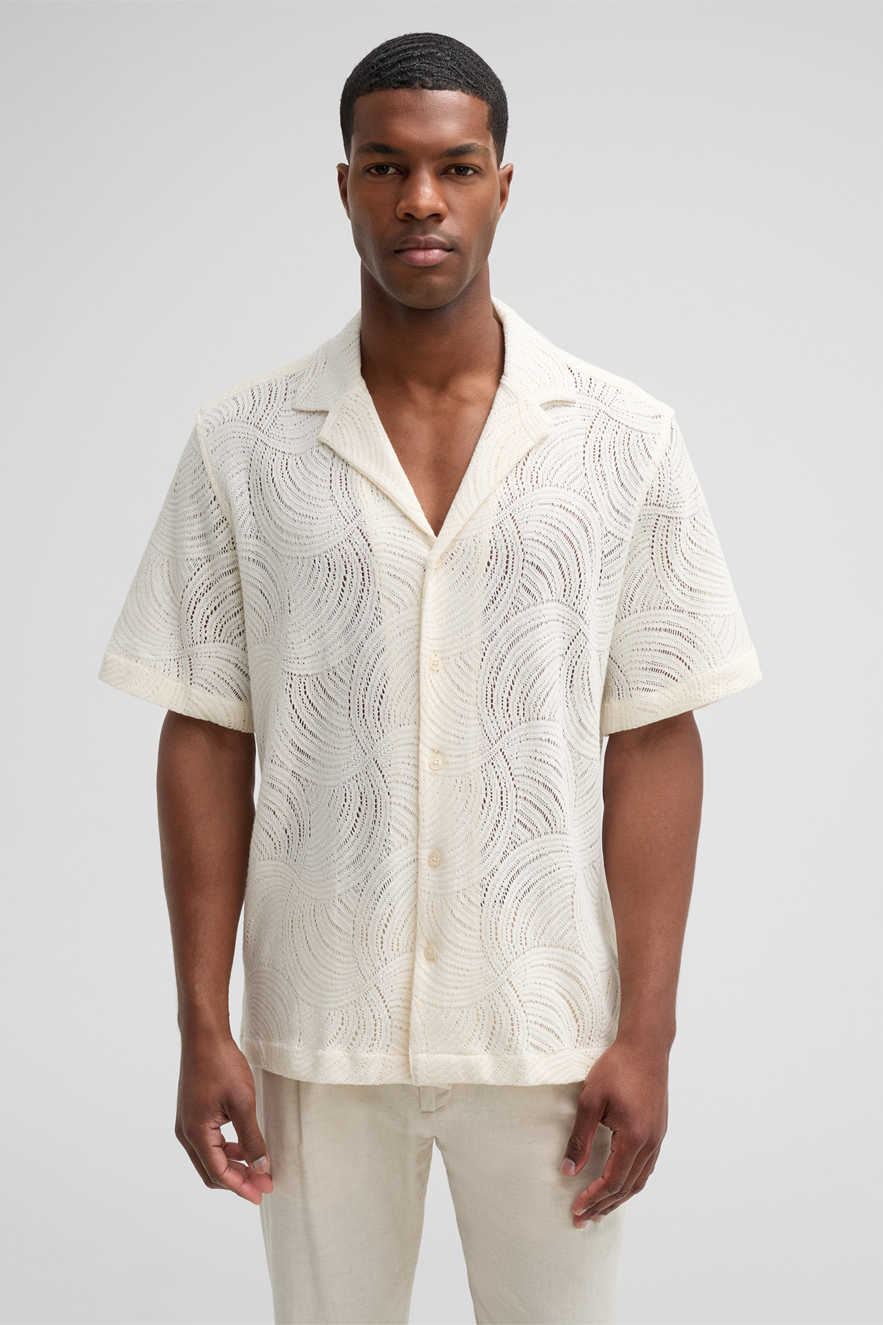 Strick-Hemd Cliro, creme