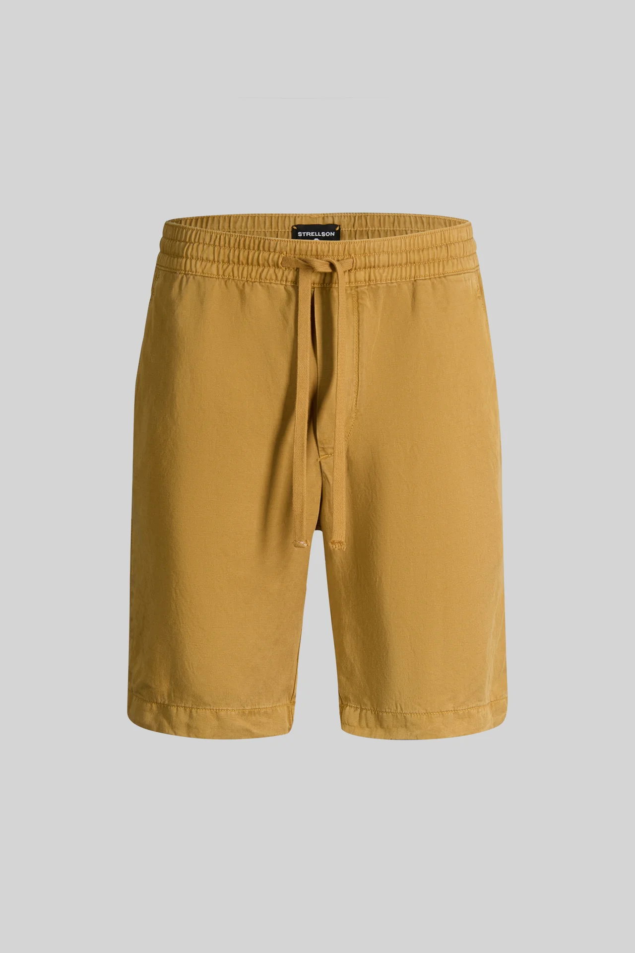 Bermudas Kaji mit Leinenanteil, senfgelb
