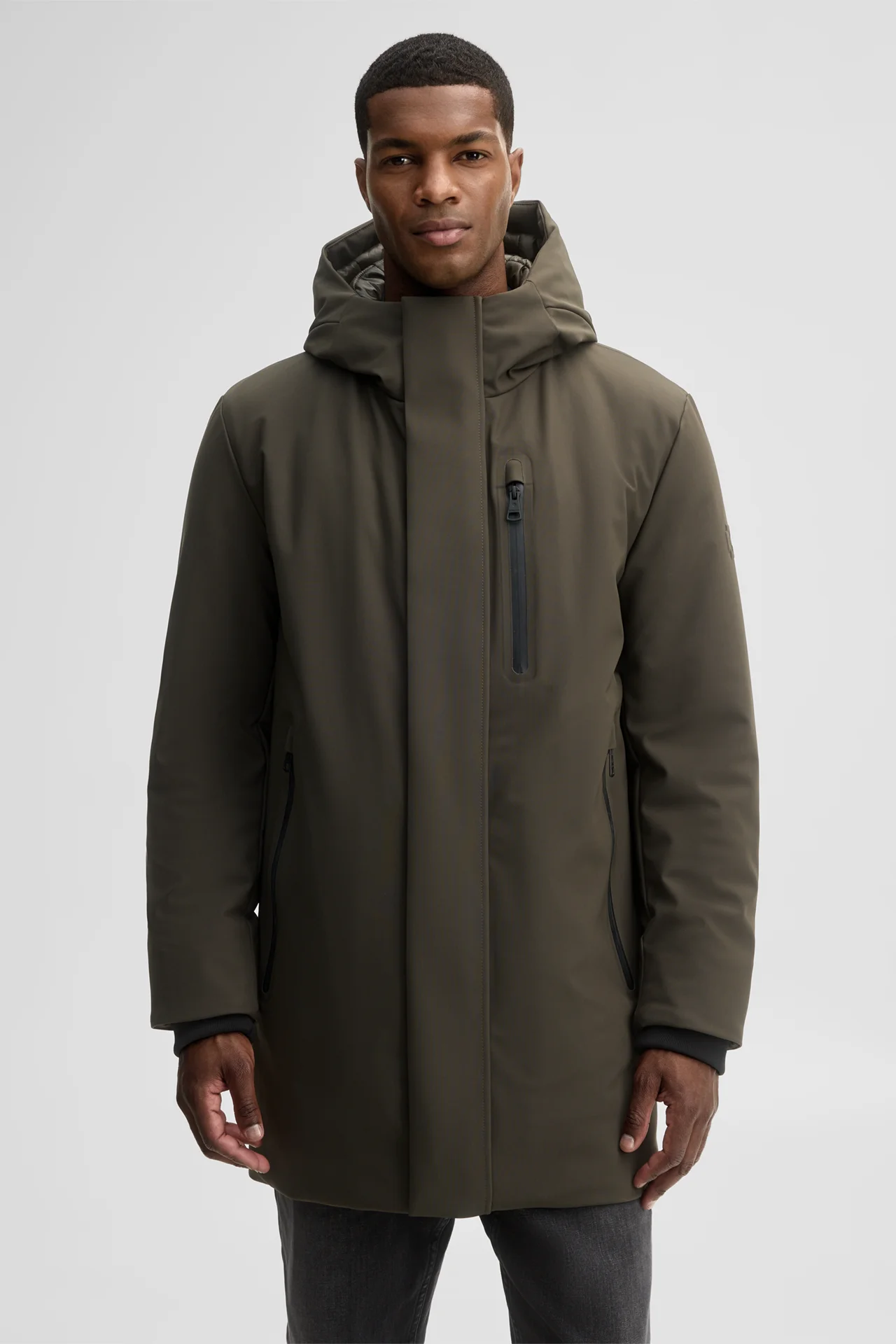 Parka mit Kapuze, oliv