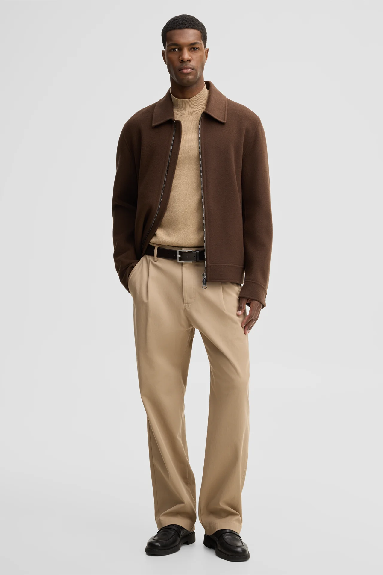 Hose mit Stretch, beige
