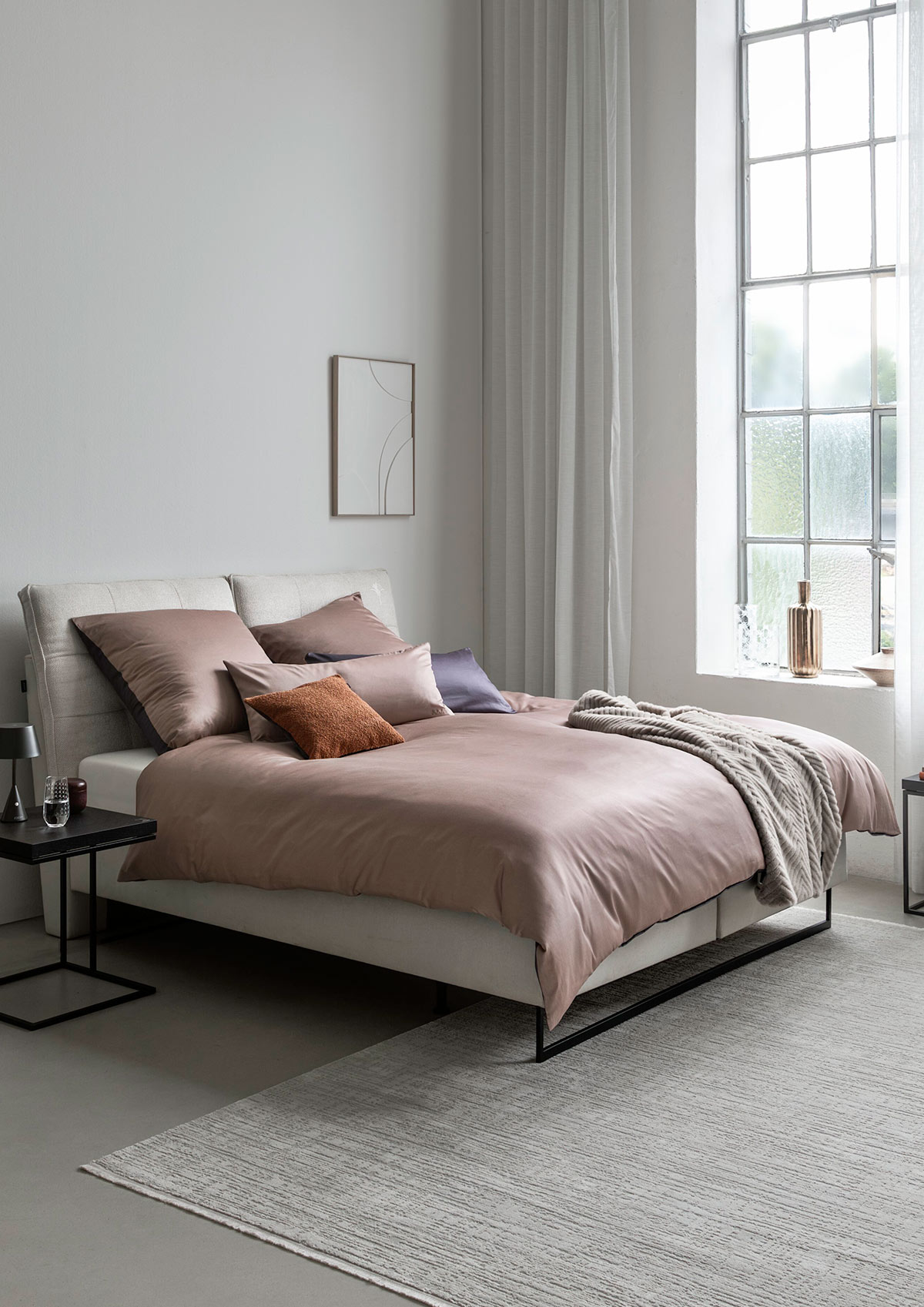 joop living bed linen in light in the bedroom