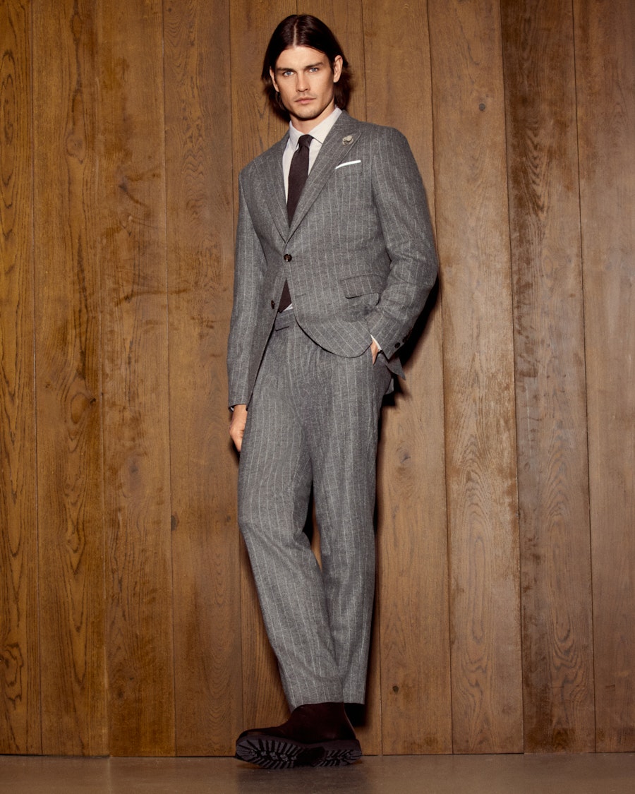 JOOP! Man in grey pinstripe suit