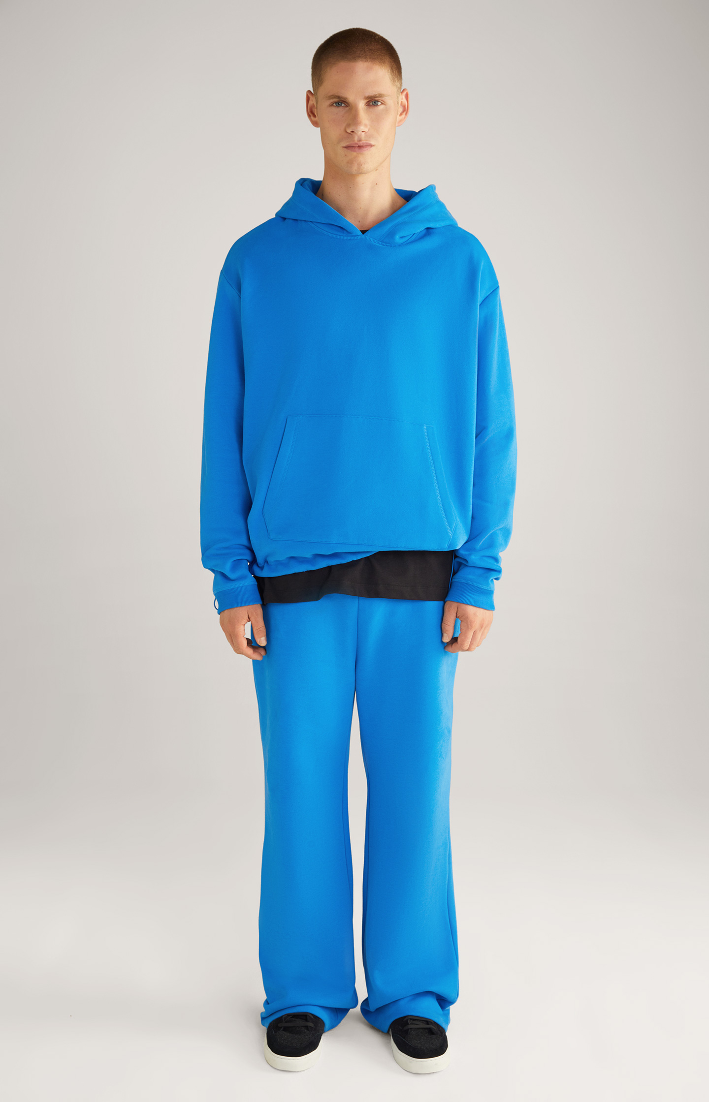 Unisex-Baumwoll-Hoodie in Blau