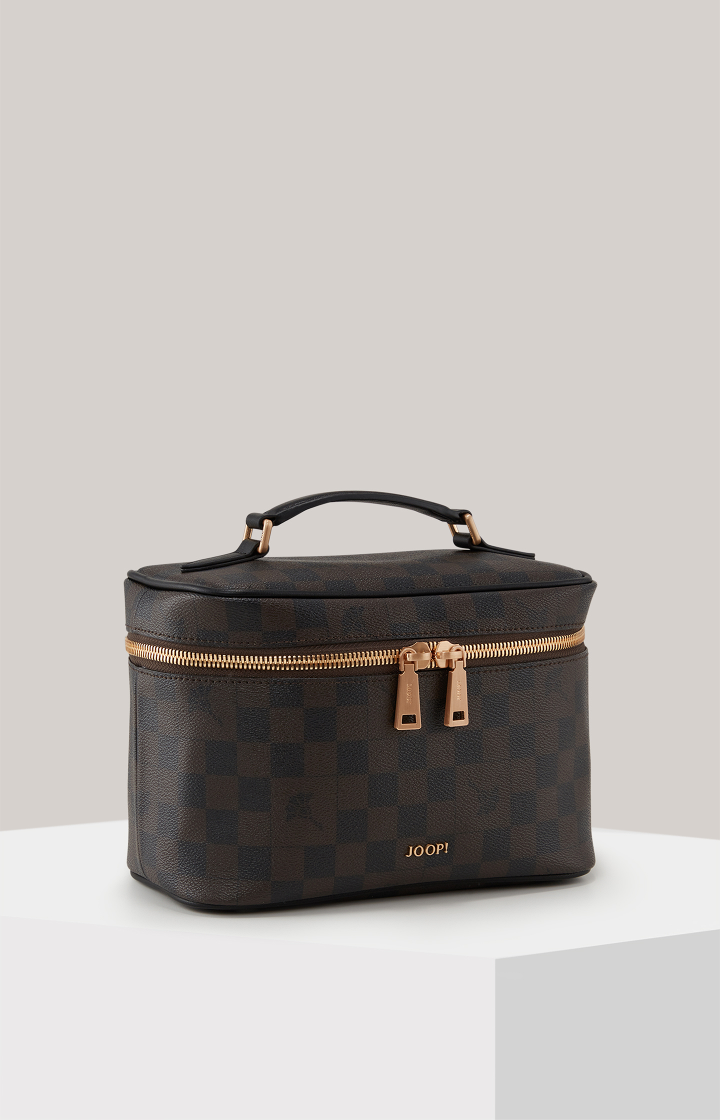 Beauty-Case Cortina Piazza Flora in Braun