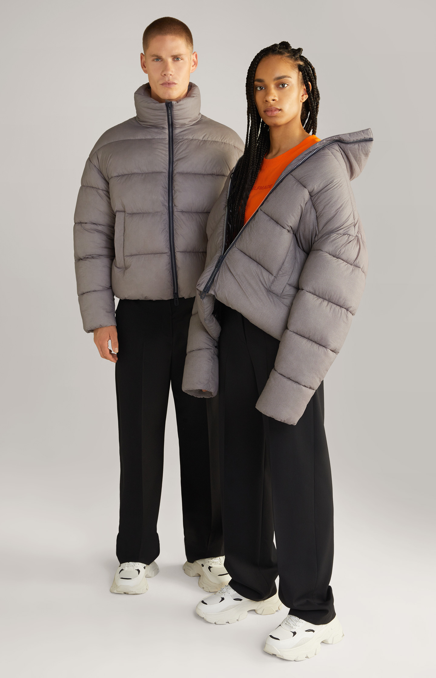 Unisex-Steppjacke in Grau