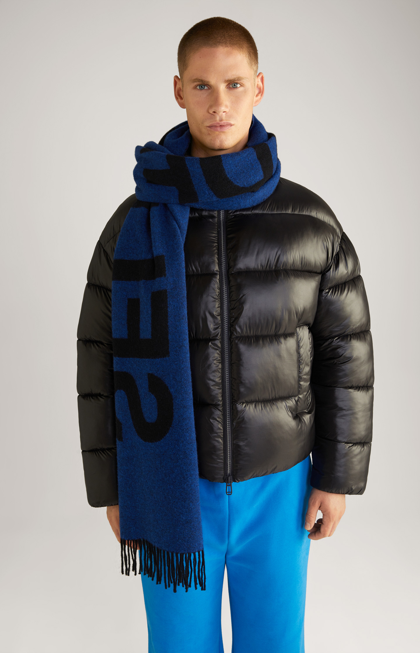 Unisex-Schal in Schwarz/Blau