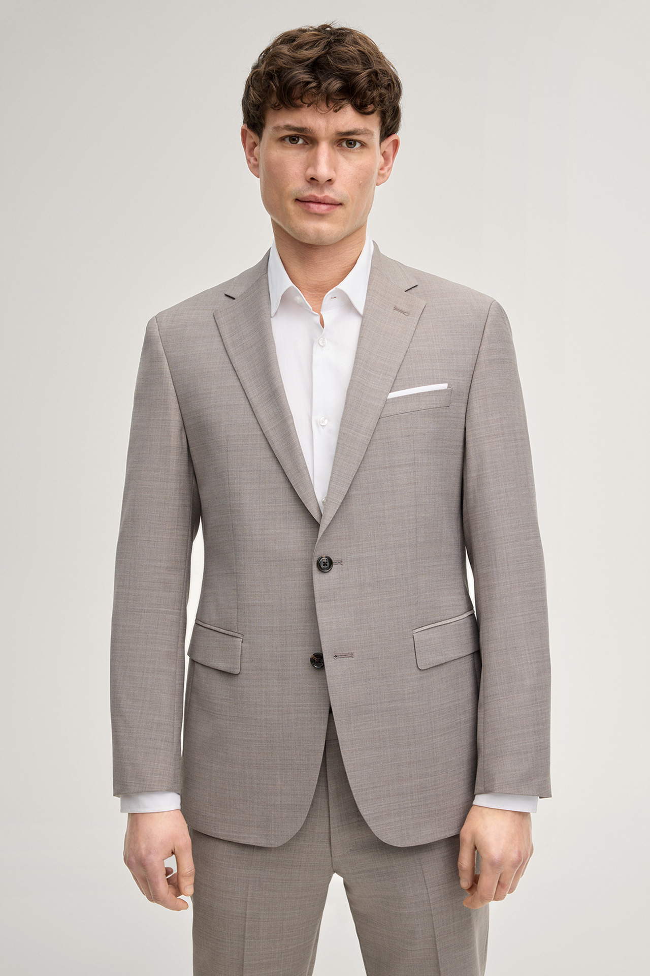 Baukasten-Sakko Finch in Braun meliert