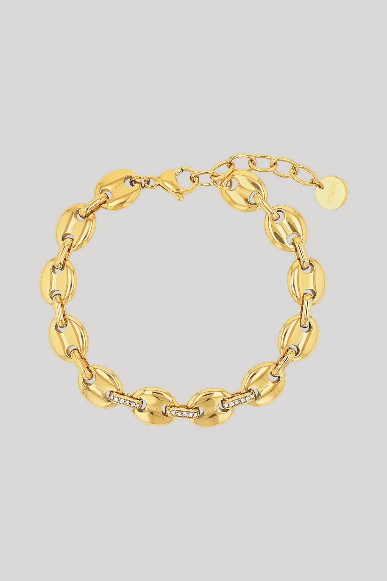 Gold bracelet with Preciosa
