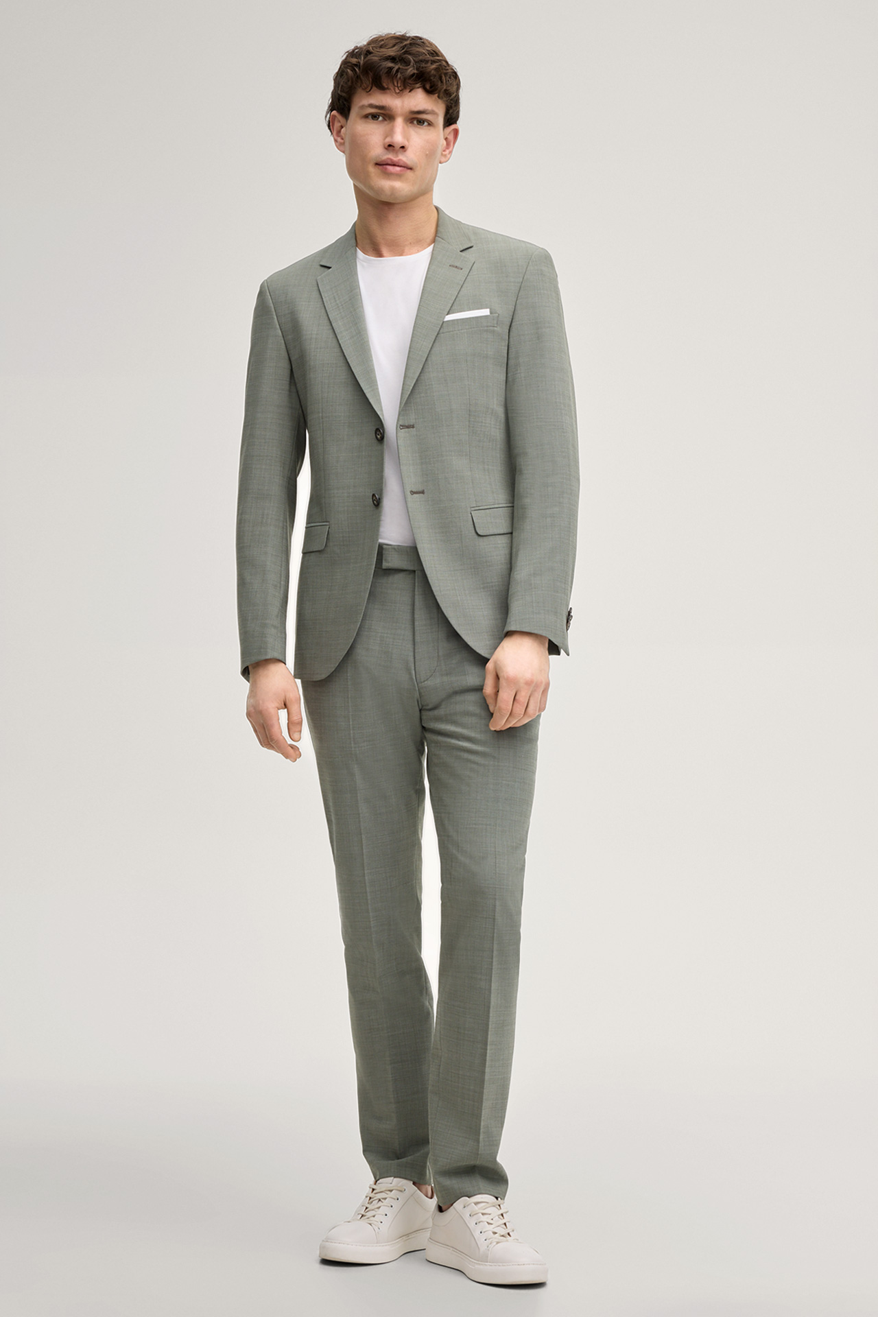 Anzug Damon-Gun in Salbeigrün meliert