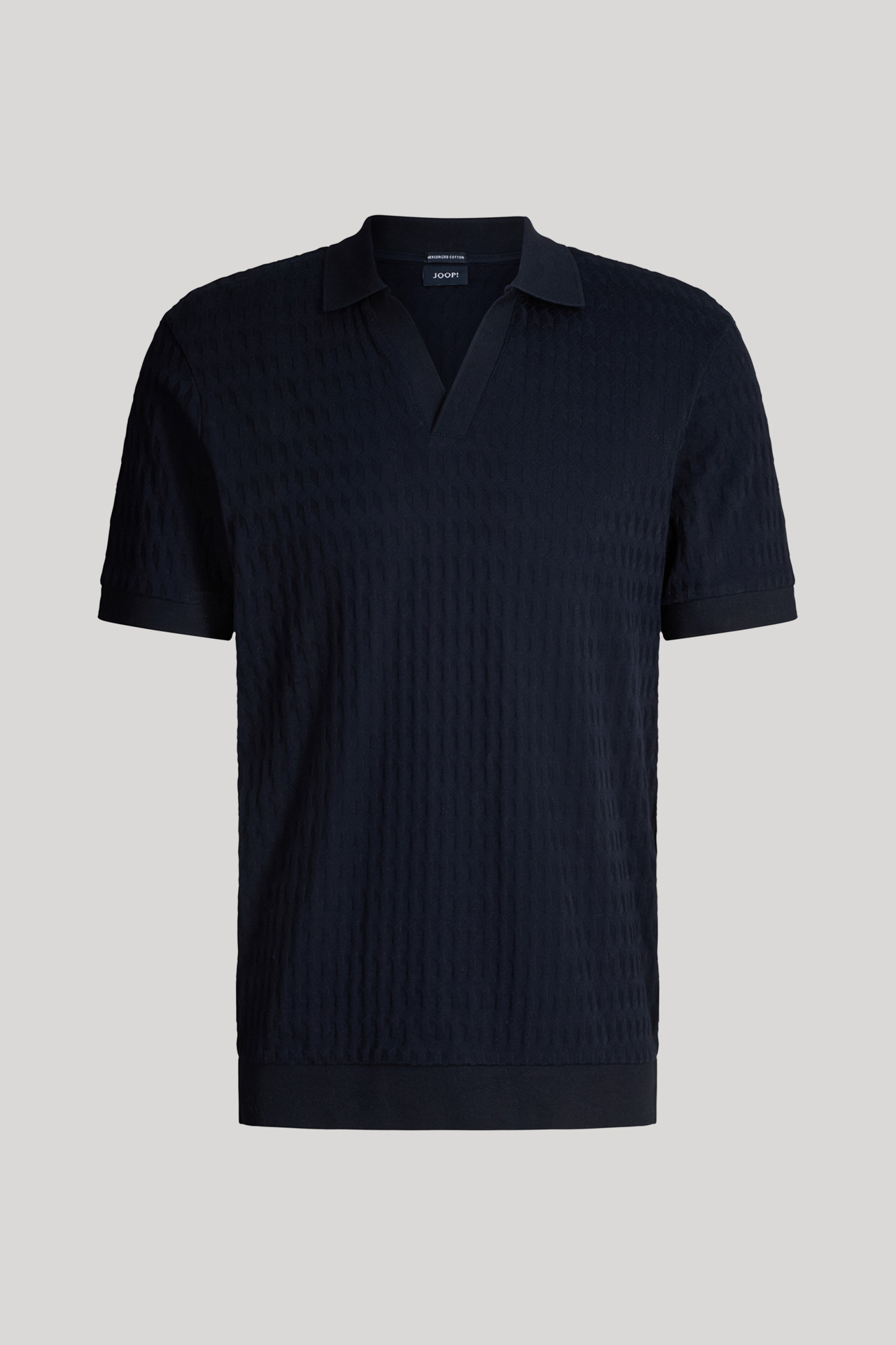 Poloshirt Cleison in Navy strukturiert