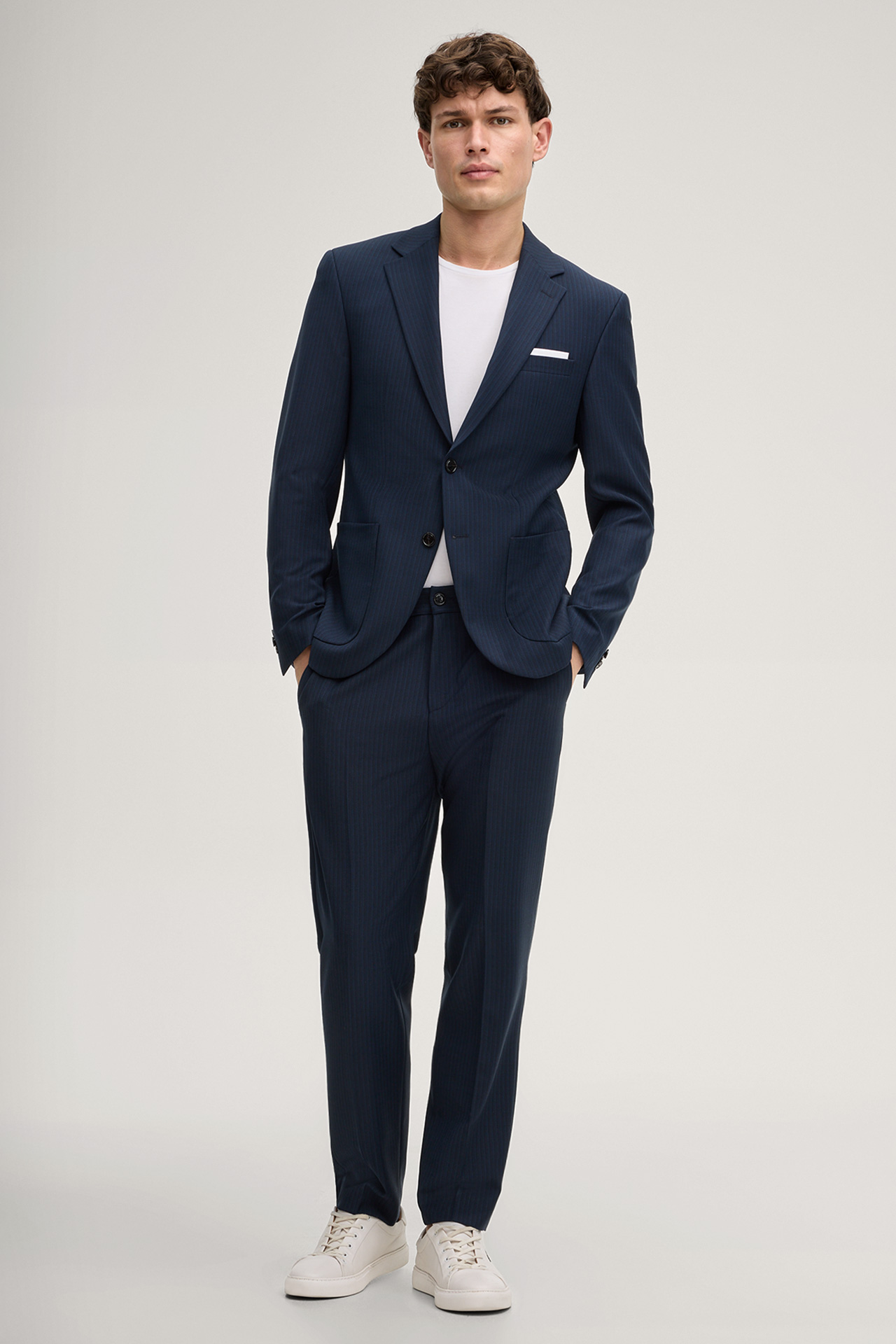 Baukasten-Sakko Dallas in Dunkelblau gemustert