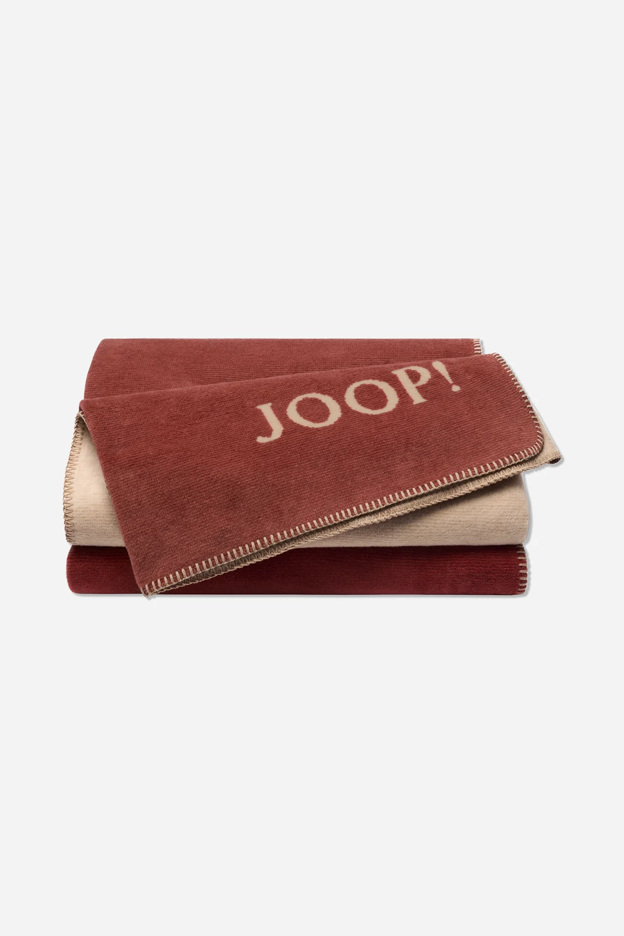 JOOP! MELANGE-DOUBLEFACE Wohndecke 150x200 cm, braun-natur