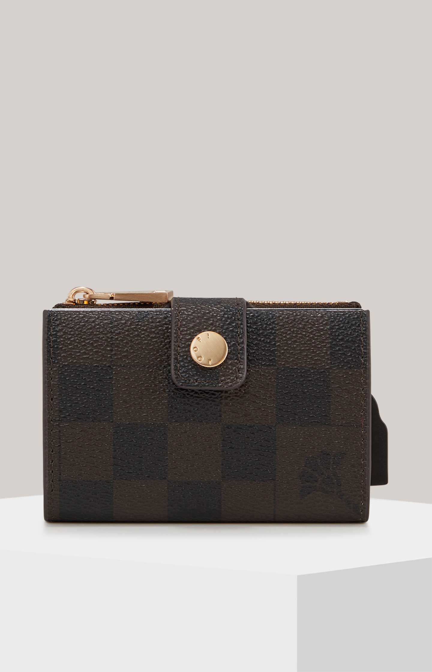 Karten-Etui Cortina Piazza C-Four in Dunkelbraun