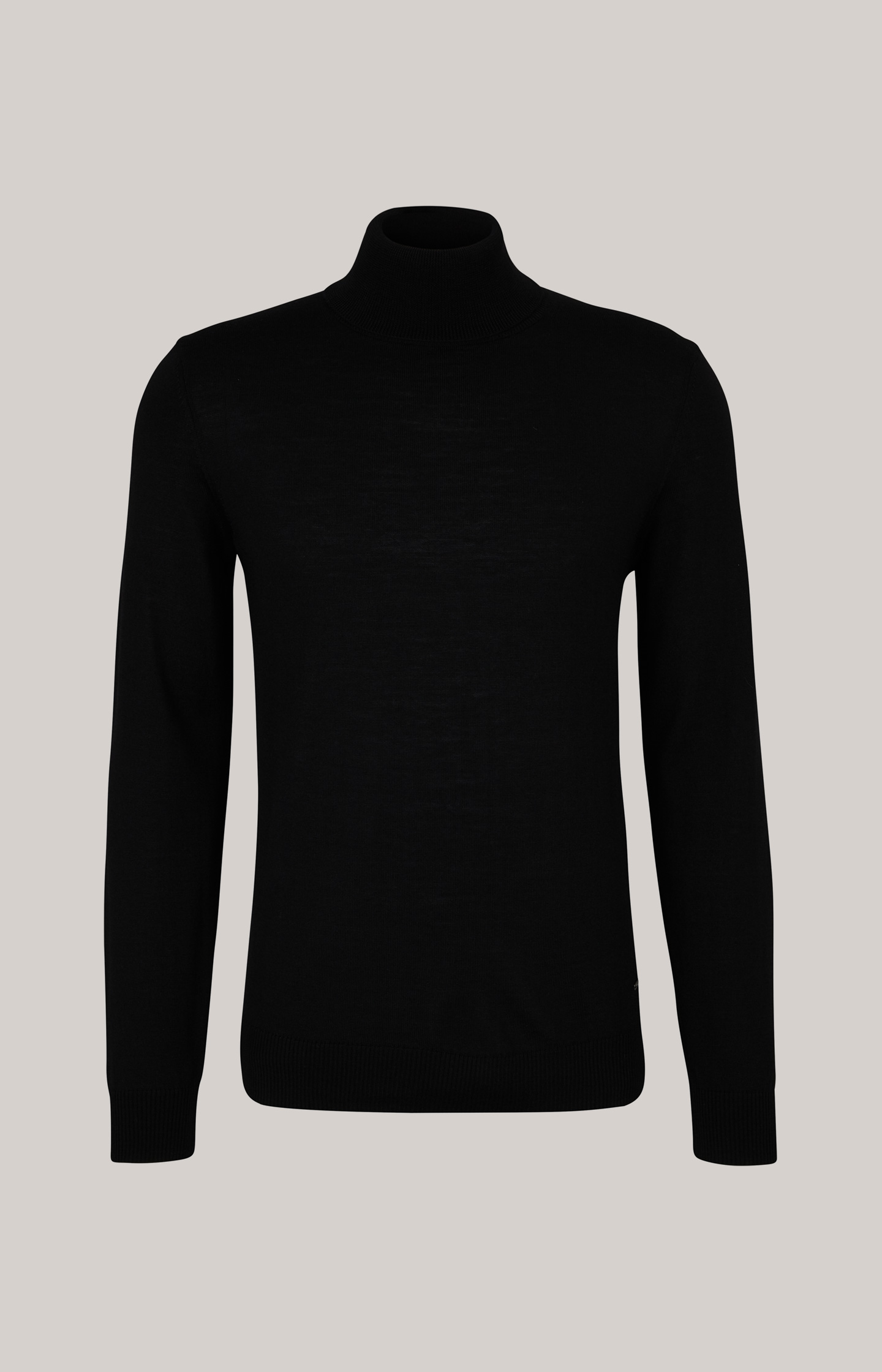 Merinowoll-Rollkragenpullover Donte in Schwarz