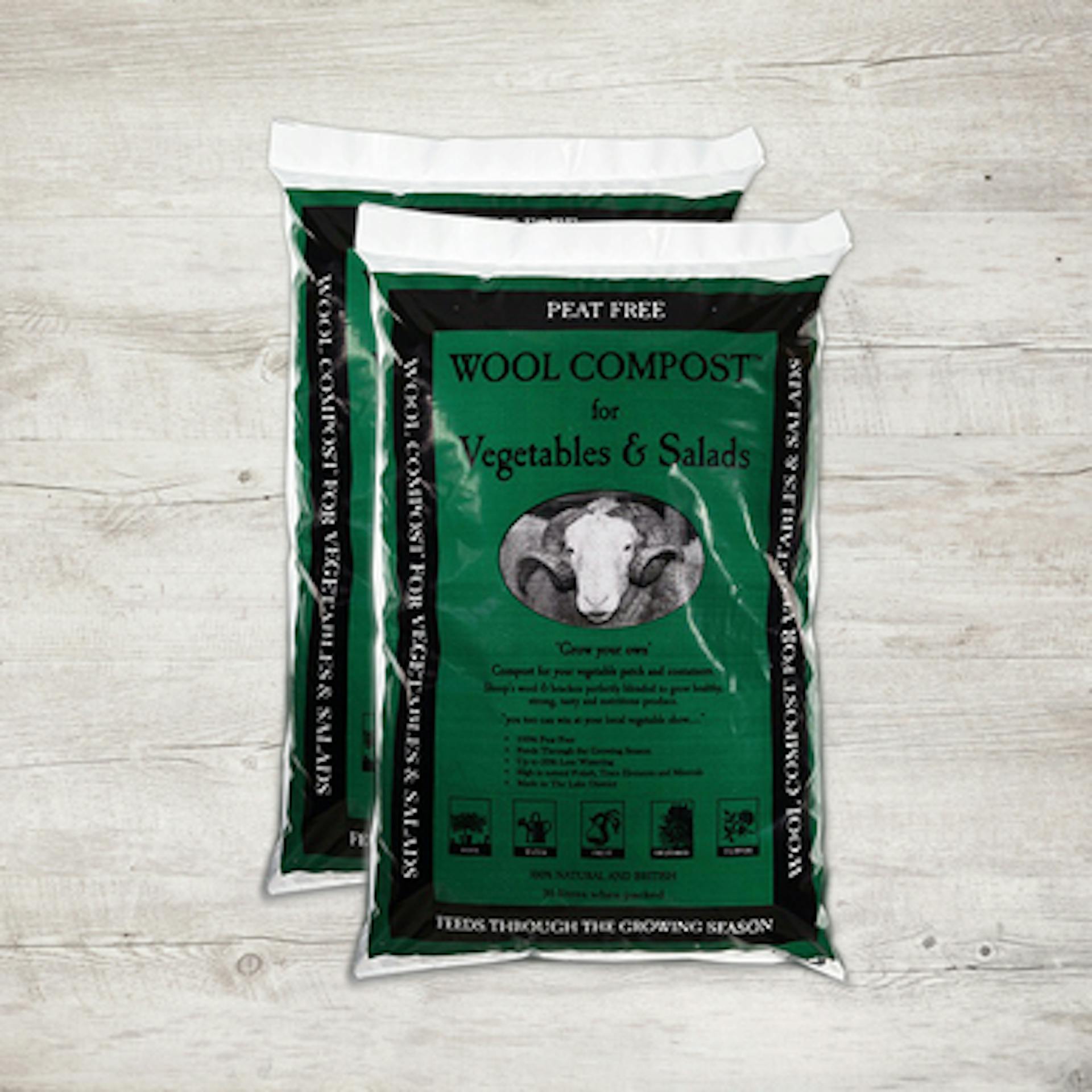 Peat Free Wool Compost for Vegetables & Salad