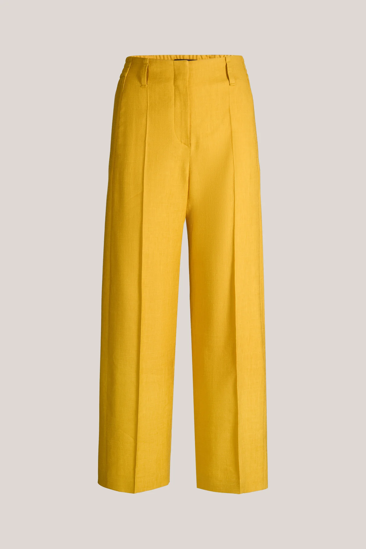 Leinenstretch-Culotte in Gelb