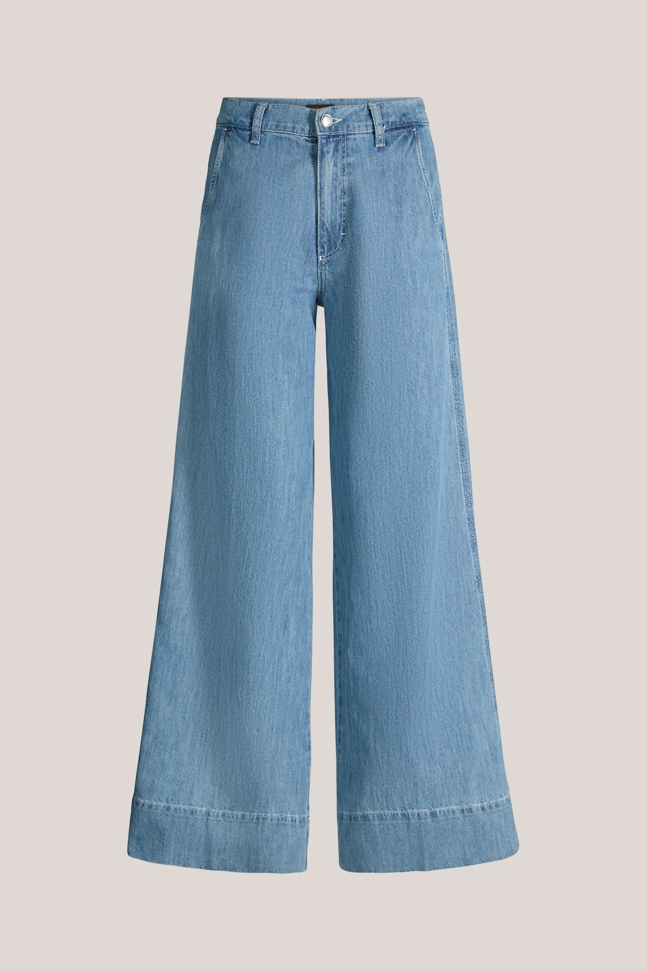 Palazzo-Jeans in Mid Blue washed
