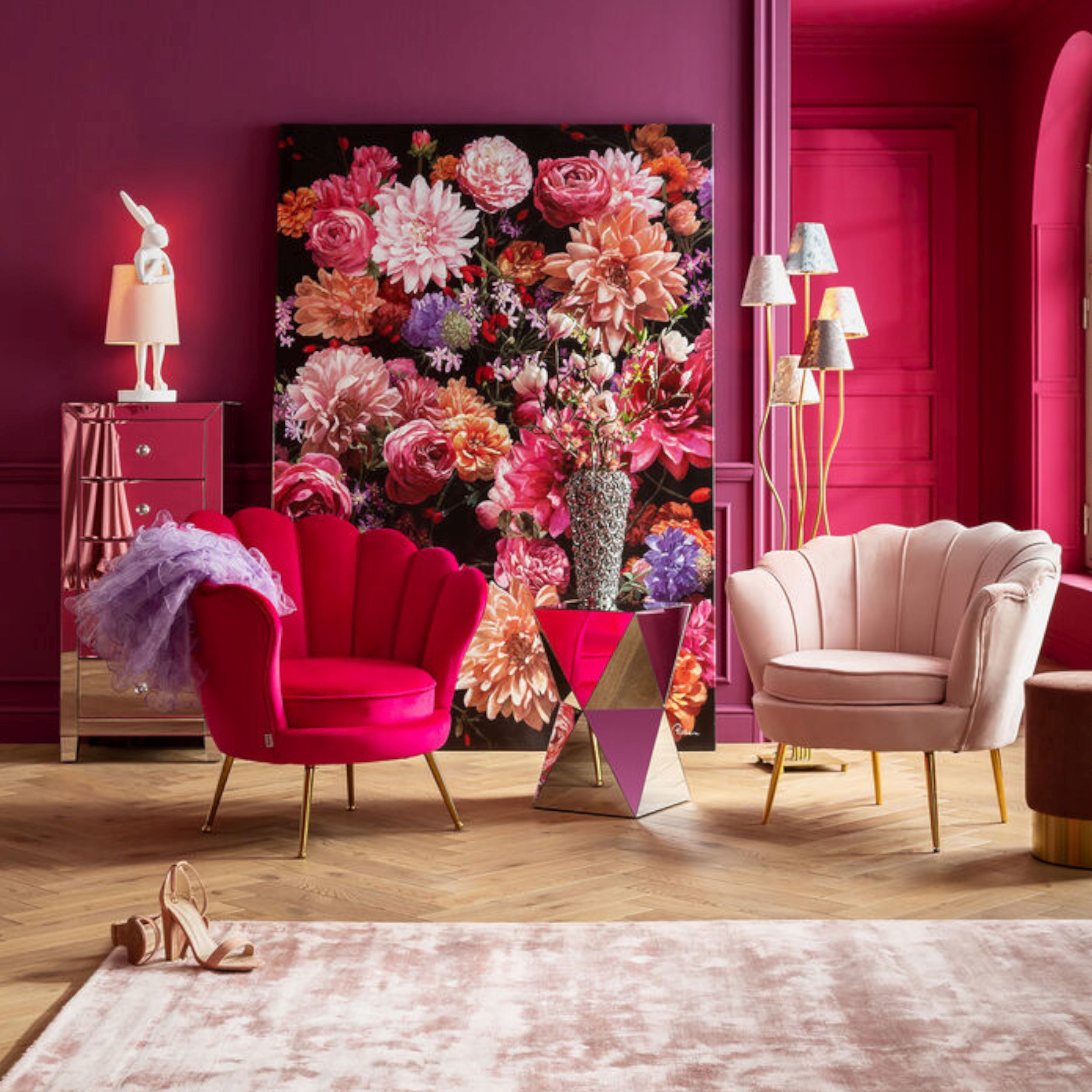 Leinwandbild Touched Flower Bouquet