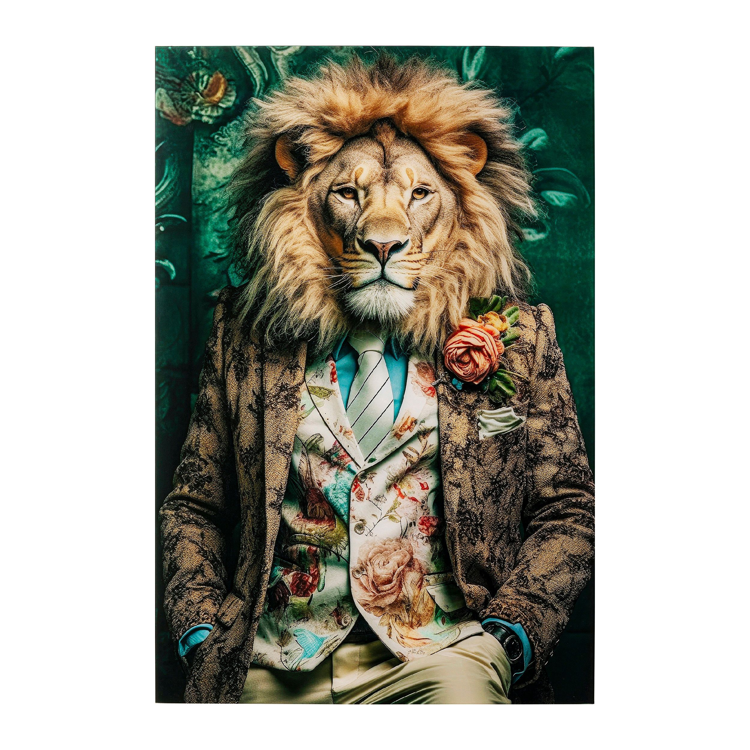 Glasbild Mister Lion