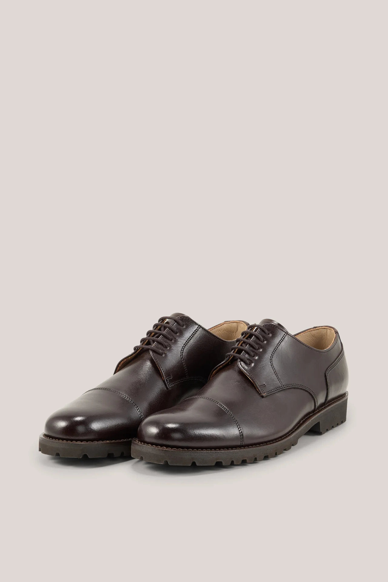 Rindsleder-Derby-Schuhe by Ludwig Reiter in Braun