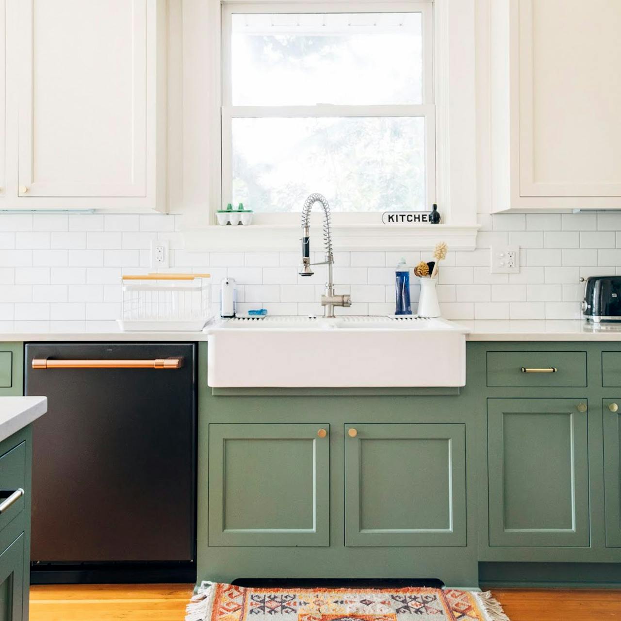 kitchen design white cabinets black appliances