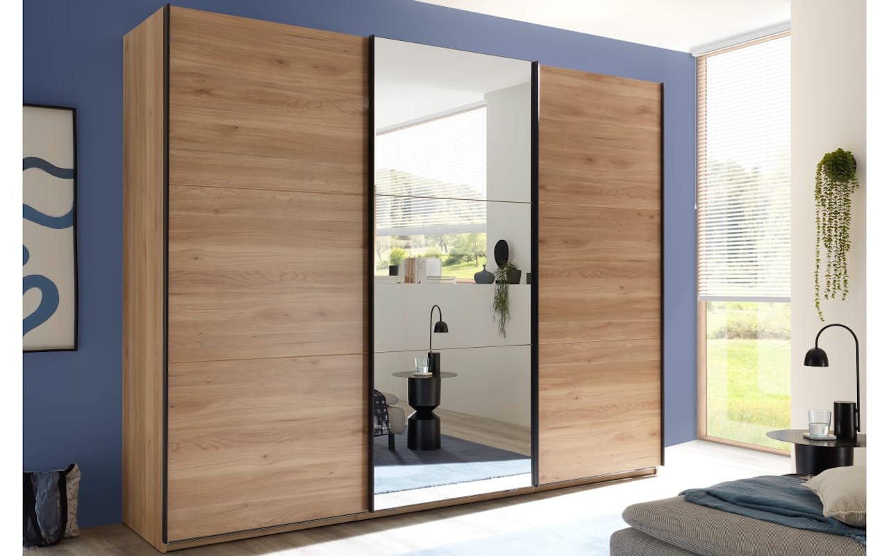 Schwebetürenschrank Bravo/Aschau, Eiche-Nachbildung, 270 x 210 cm