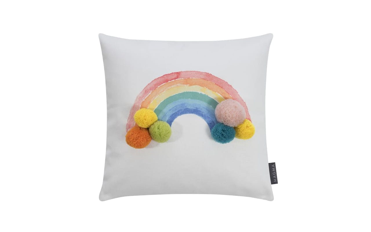 Kissenhülle Summerly mit Regenbogen Motiv, 40 x 40 cm