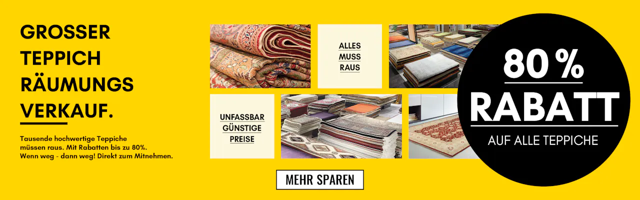 Großer Teppichräumungsverkauf
