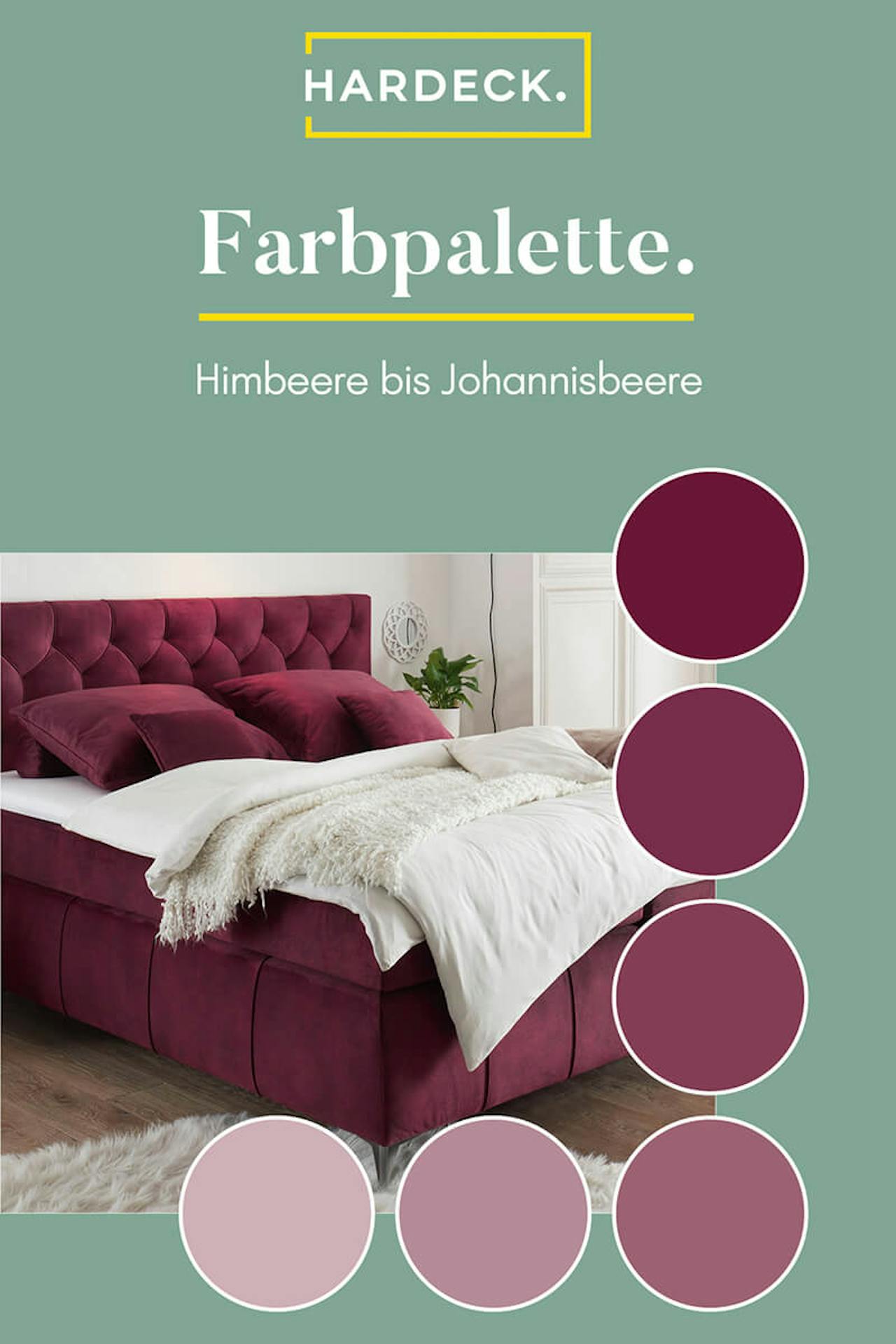 Einrichten in Beerentöne Farbpalette