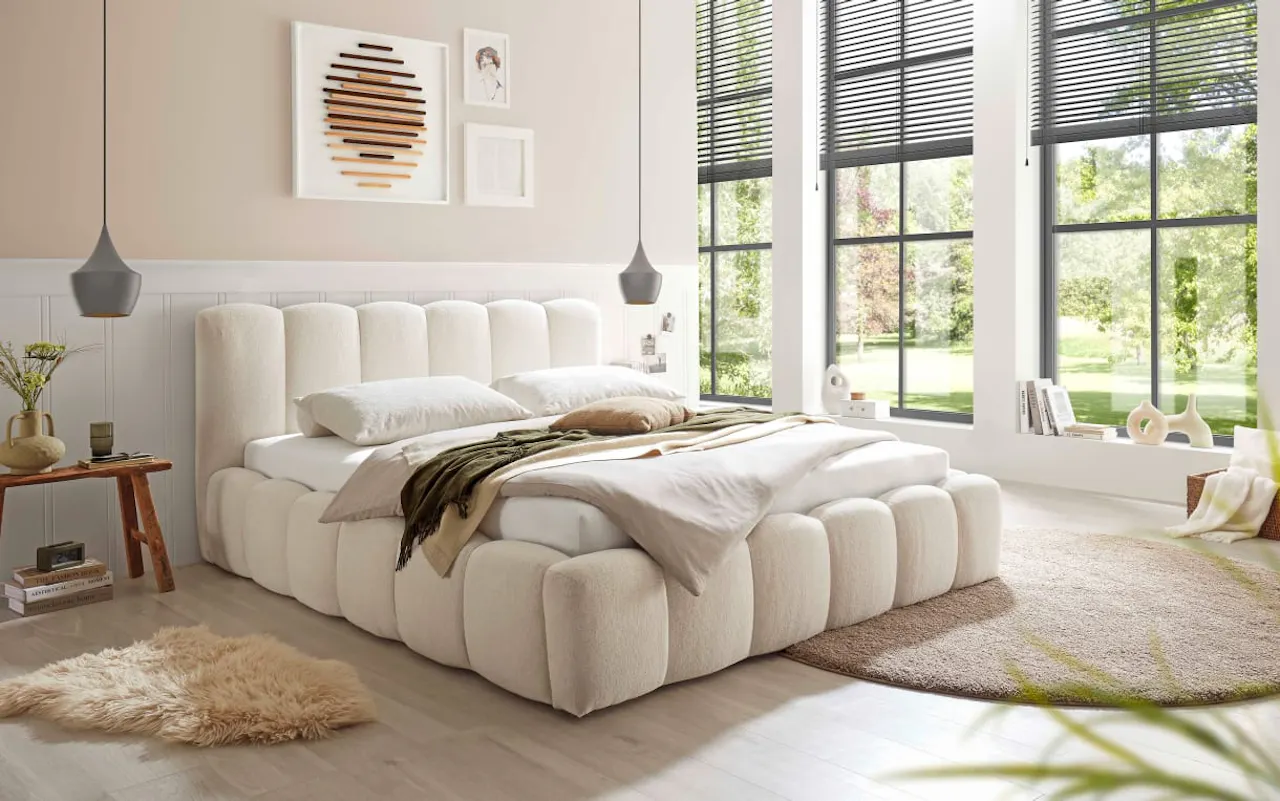 Polsterbetten Avesta, beige