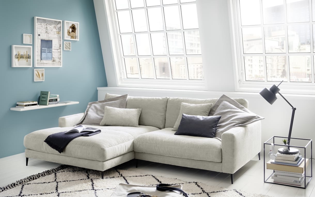 Wohnlandschaft Downtown in light grey 