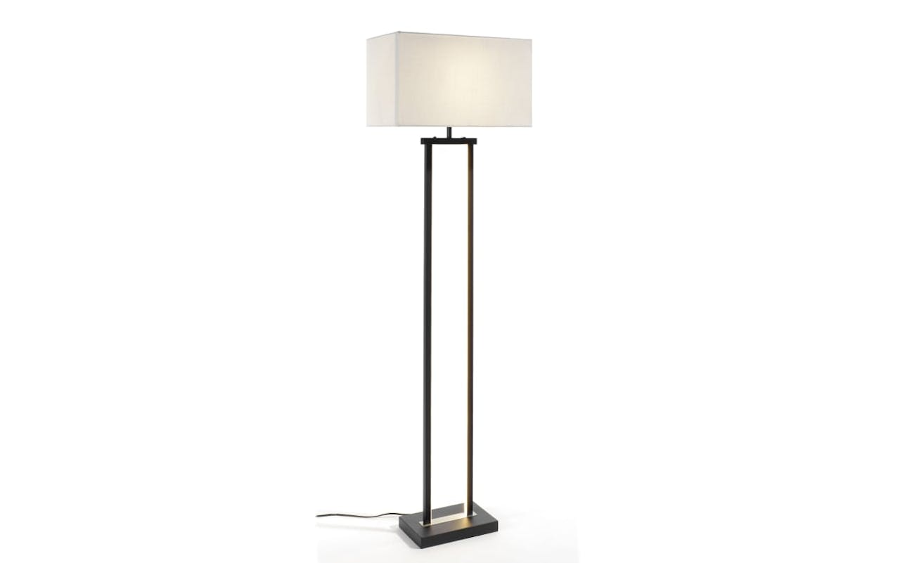 LED-Standleuchte Domo, schwarz/weiß, 150 cm