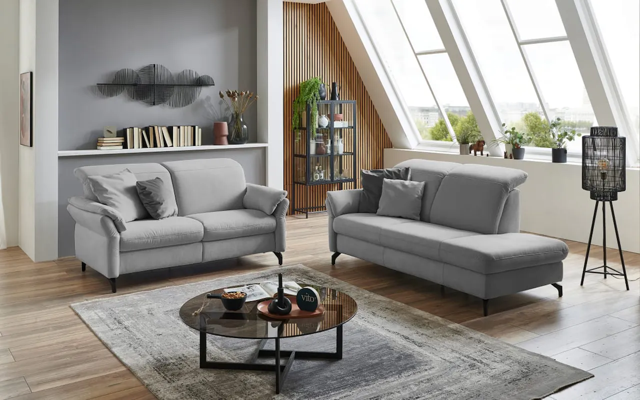 Polstergarnitur Sardena, silver