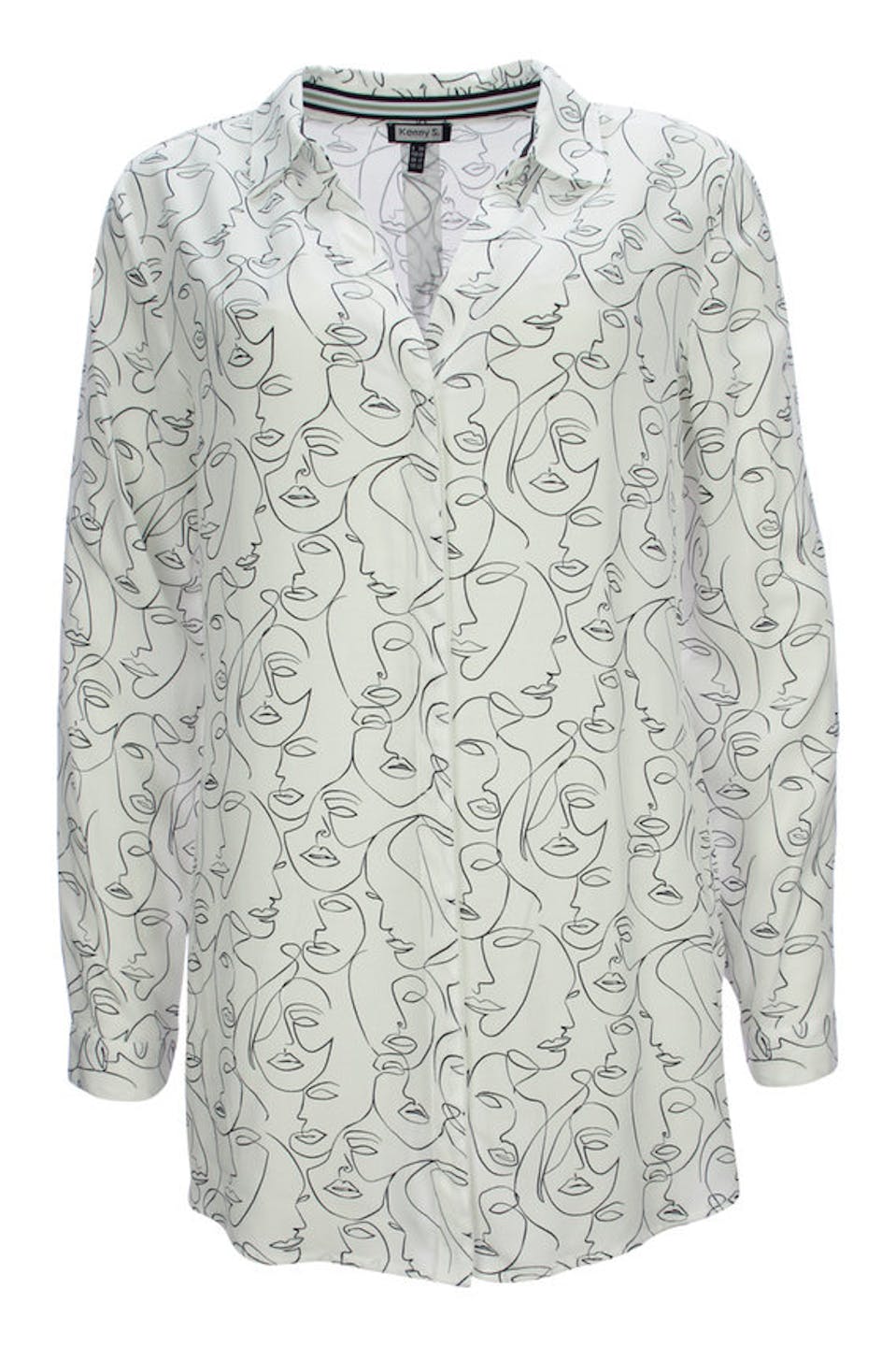 Longbluse mit Print