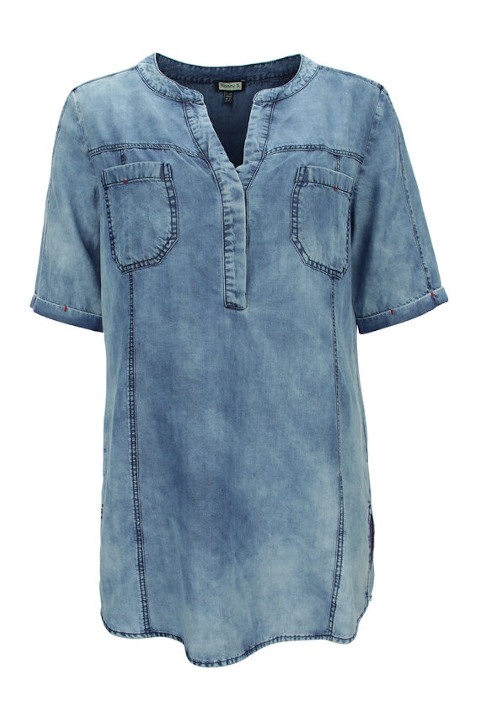 Denim Look Longbluse