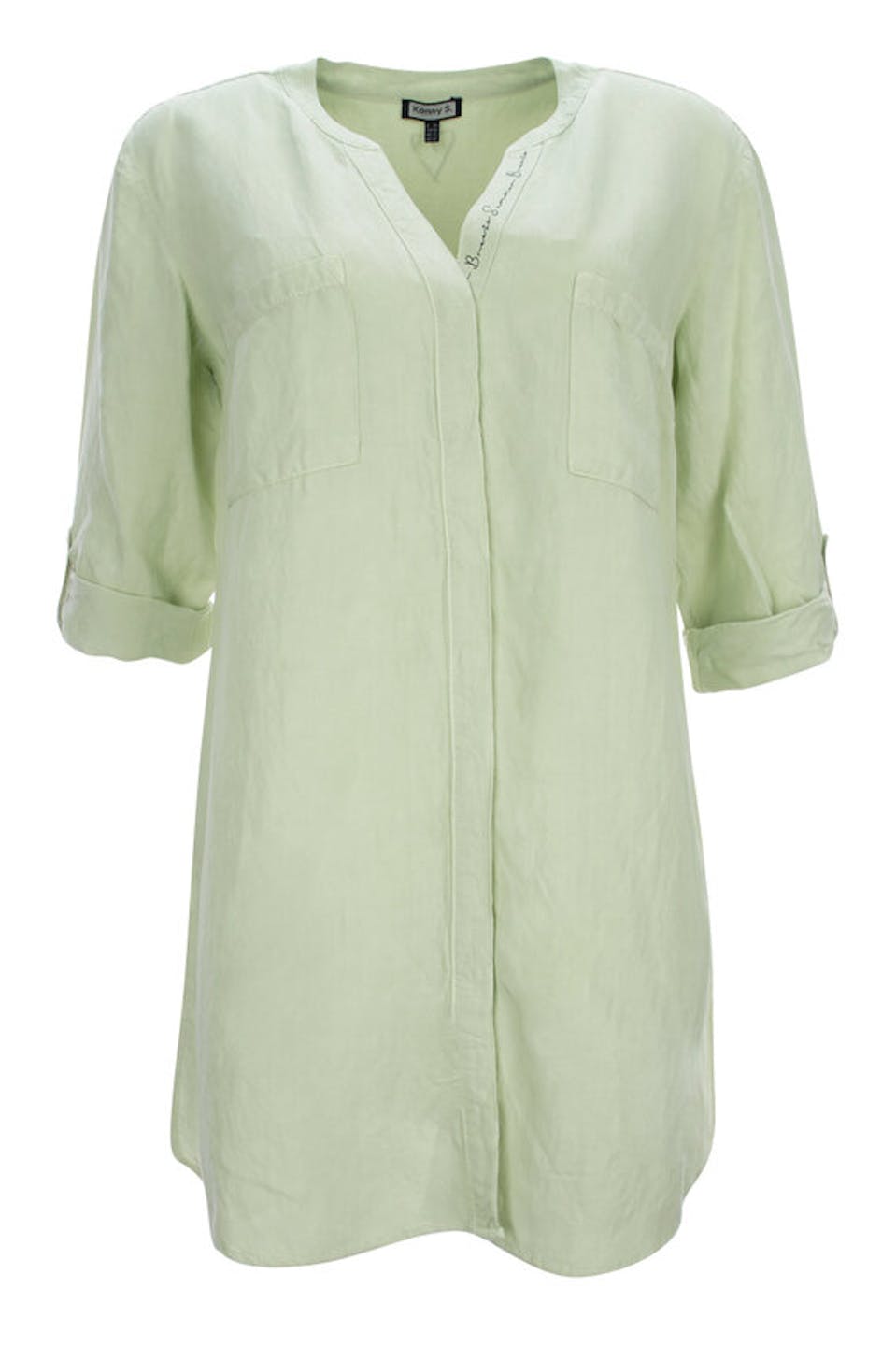 Leinenmix Longbluse