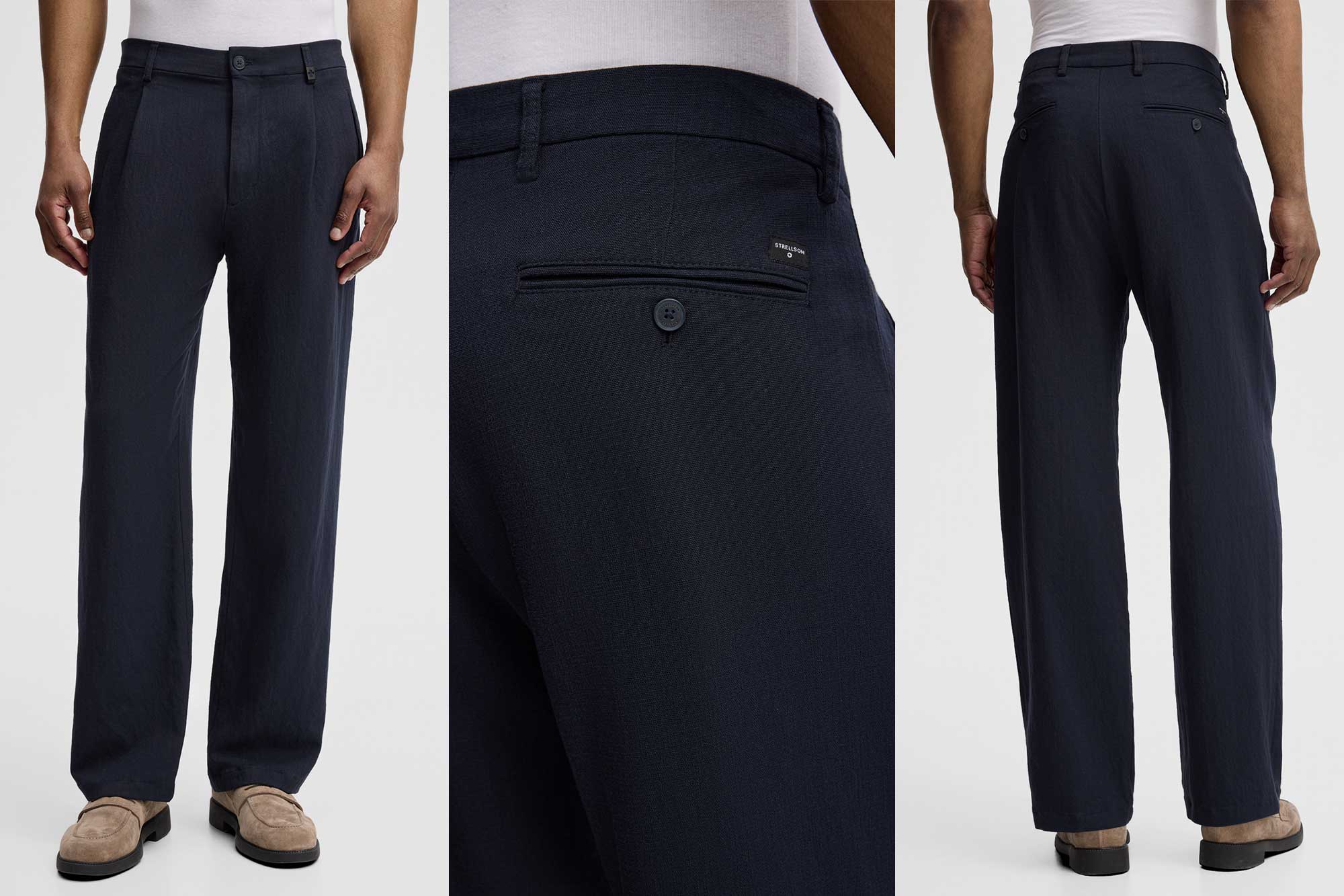 De broek Jarod met bandplooien is vervaardigd van een lichte viscosemix en is een comfortabele combinatiepartner voor stijlvolle outfits.
