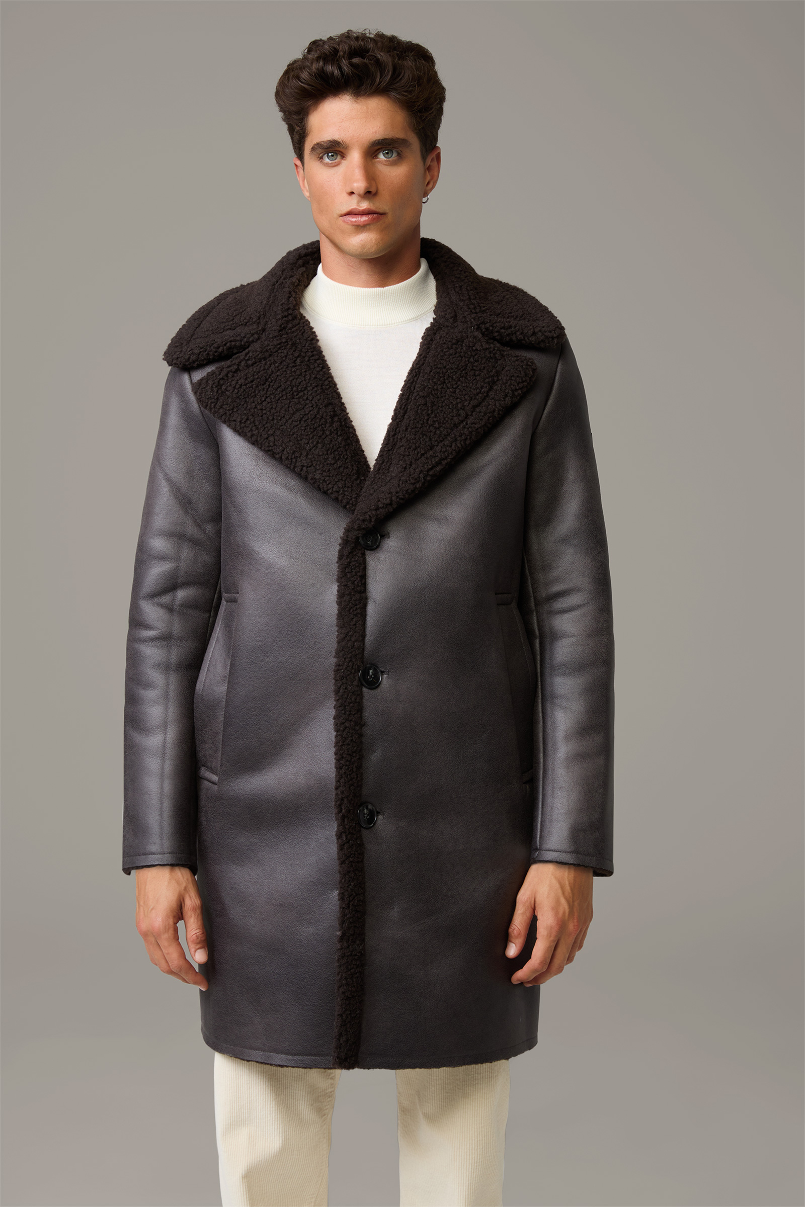 Mantel Teddy Coat, bruin