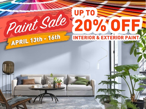 Paint Sale in store April 13-16th at Stakelums Home & Hardware